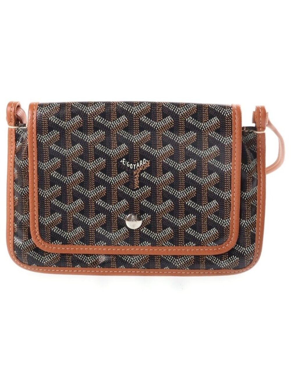 Goyard Plumet Shoulder Bag Brown Leather